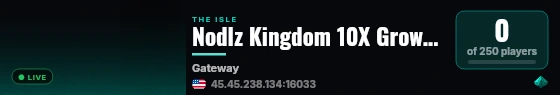 Nodlz Kingdom 10X Growth (Test Server) live status badge