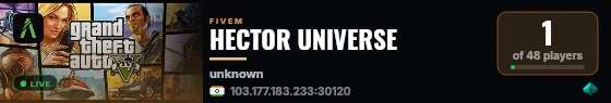 HECTOR UNIVERSE live status badge