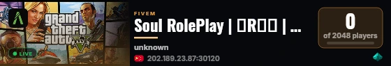 Soul RolePlay | 全R新服 | 团队扶持 | 新玩家福利 live status badge