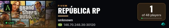 REPÚBLICA RP live status badge