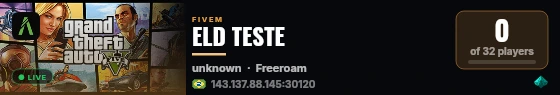 ELD TESTE live status badge