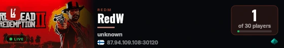 RedW live status badge