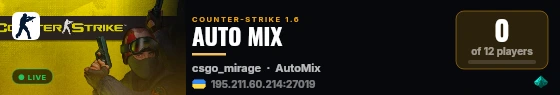 AUTO MIX live status badge