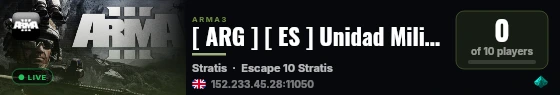 [ ARG ] [ ES ] Unidad Militar Halcon( Oficial ) TEST live status badge