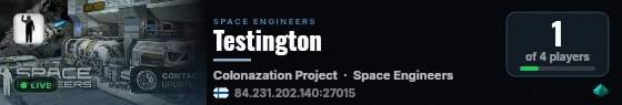 Testington live status badge