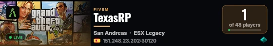 TexasRP live status badge