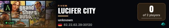 LUCIFER CITY live status badge