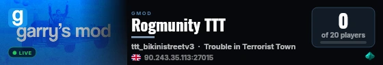 Rogmunity TTT live status badge