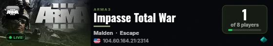 Impasse Total War live status badge