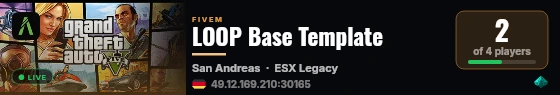 LOOP Base Template live status badge