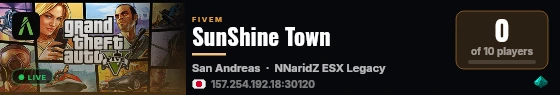 SunShine Town live status badge