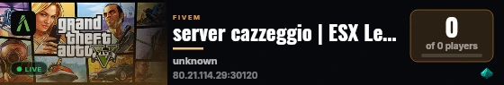 server cazzeggio | ESX Legacy Server live status badge