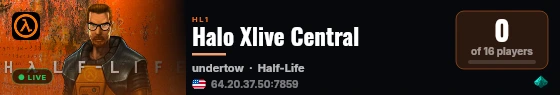 Halo Xlive Central live status badge