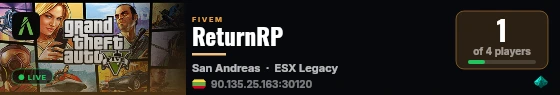 ReturnRP live status badge