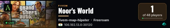 Noor's World live status badge