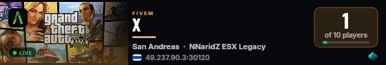 X live status badge