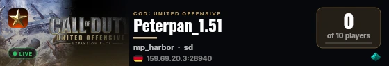 Peterpan_1.51 live status badge