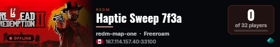 Haptic Sweep 7f3a live status badge