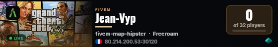 Jean-Vyp live status badge