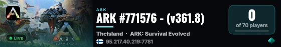 ARK #771576 - (v361.8) live status badge