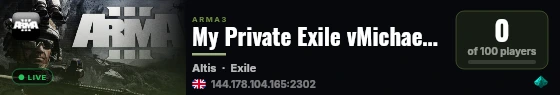My Private Exile vMichaelMyersv live status badge