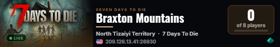 Braxton Mountains live status badge
