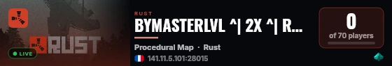 BYMASTERLVL ^| 2X ^| RAIDS ^| EVENTS live status badge