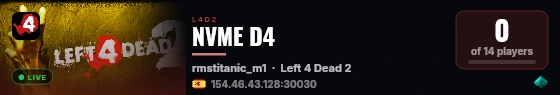 NVME D4 live status badge