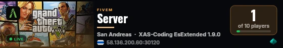 Server live status badge