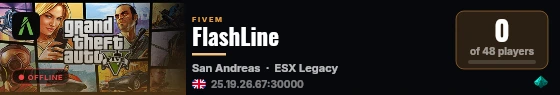 FlashLine live status badge