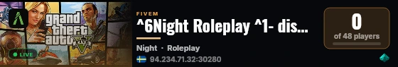 ^6Night Roleplay ^1- discord.gg/nightrp1 live status badge