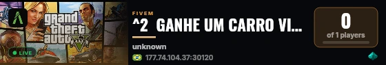 ^2  GANHE UM CARRO VIP GRATIS🌈 live status badge