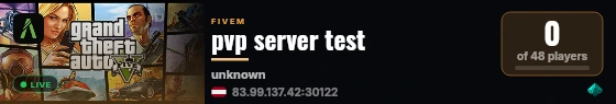 pvp server test live status badge