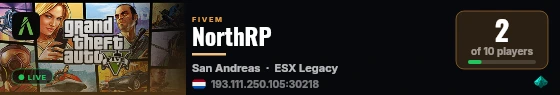 NorthRP live status badge