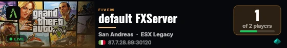 default FXServer live status badge