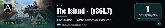 The Island - (v361.7) live status badge