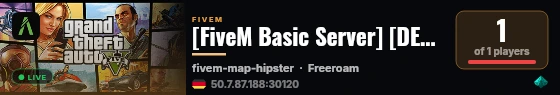 [FiveM Basic Server] [DEV]VNDLUP live status badge