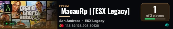  MacauRp | [ESX Legacy] live status badge
