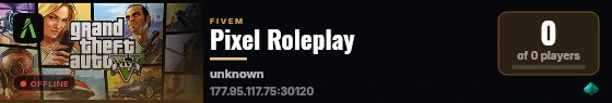 Pixel Roleplay live status badge