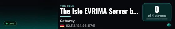The Isle EVRIMA Server by Gardolim live status badge