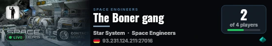 The Boner gang live status badge