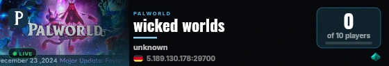 wicked worlds live status badge