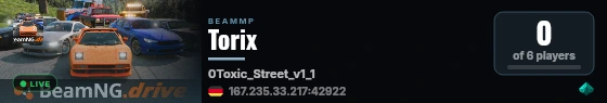 Torix live status badge