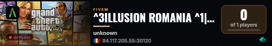 ^3ILLUSION ROMANIA ^1| STAFF FREE |^0AMedium Roleplay live status badge