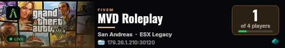 MVD Roleplay live status badge
