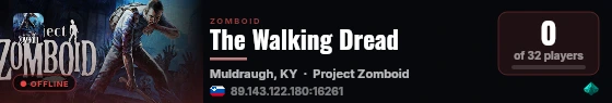 The Walking Dread live status badge