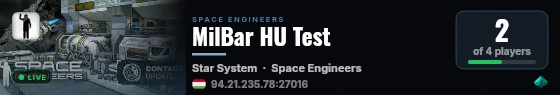 MilBar HU Test live status badge
