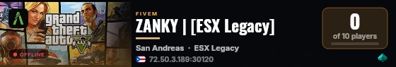 ZANKY | [ESX Legacy] live status badge