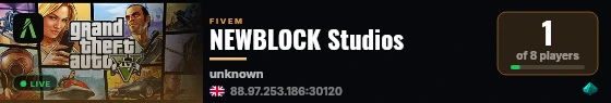 NEWBLOCK Studios live status badge