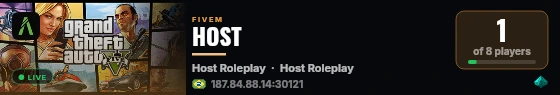 HOST live status badge